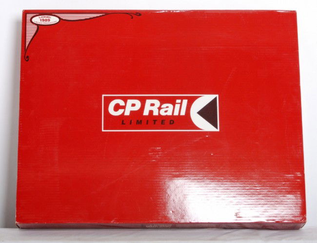 Lionel 11710 CP Rail Limited set: Lionel 11710 CP Rail Limited freight set in original boxes, trains look C8-9. Set consists of: 18203 CP Rail SD40 diesel loco, 17107 Sinclair covered hopper, 17500 CP flatcar w/log load, 17200 Canadia