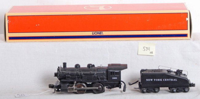 Lionel 18054 NYC 0-4-0 switcher: Lionel modern O Gauge New York Central 0-4-0 steam switcher in OB. Catalog number is 18054. Loco features smoke, backup light, dc motor, diecast body and more. Loco is C7-8 with run time. OB has light