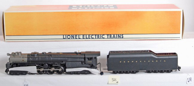 Lionel 18010 scale Pennsylvania S-2 turbine: Lionel modern O Gauge 18010 Pennsylvania scale S-2 turbine in OB. Loco features smoke, Railsounds, constant voltage lighting and much more. Loco is C8 condition with some run time. OB is sun faded on 