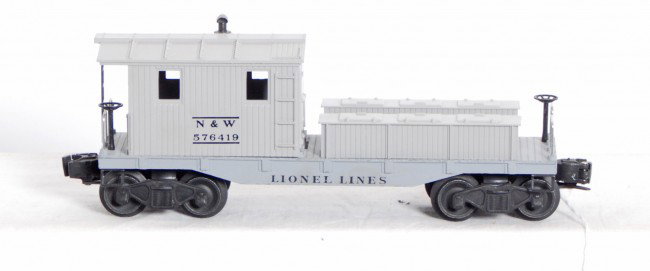 Unrun Lionel 6419 Norfolk and Western work caboos: Postwar Lionel O gauge No. 6419 Norfolk and Western work caboose, unrun C8-9.