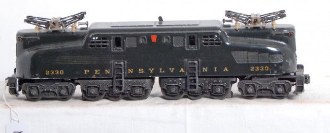 Lionel No. 2330 Pennsylvania GG-1 electric loco: Postwar Lionel O gauge No. 2330 Pennsylvania GG-1 electric locomotive, C6.