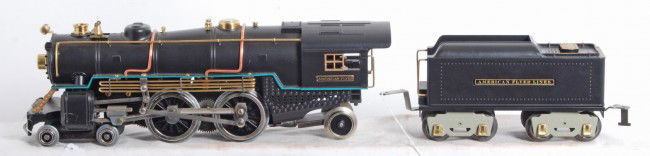Beautifully restored American Flyer W.G. steam lo: Prewar American Flyer wide gauge 4-4-2 steam locomotive and Model No. 4693 American Flyer Lines tender. Some very light/tight hairlines in some castings. Trains have been very nicely restored to look