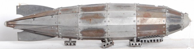 Metalcraft 880 assembled zeppelin: Metalcraft vintage 880 zeppelin. This zeppelin is very similar to the Erector Zeppelins of the same period. This is believed to have been built from the 880 kit, but unsure. Zeppelin appears complete,