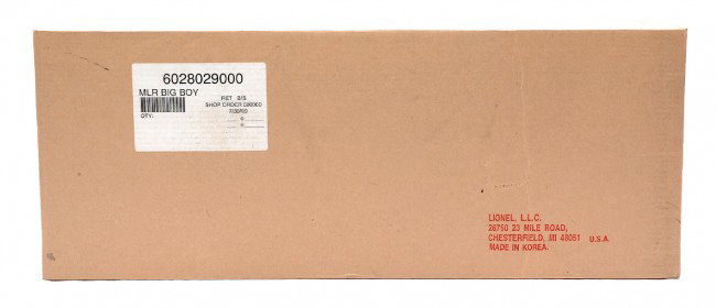 Lionel 28029 UP Big Boy Loco Factory Sealed OB: Lionel 28029 Union Pacific 4-8-8-4 Big Boy loco factory sealed in individual OB and outer shipping carton, C10.