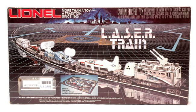 Lionel L.A.S.E.R. Freight Train Set 1150 MINT OB: Lionel L.A.S.E.R. freight train set no. 1150 factory new complete in OB, C10.
