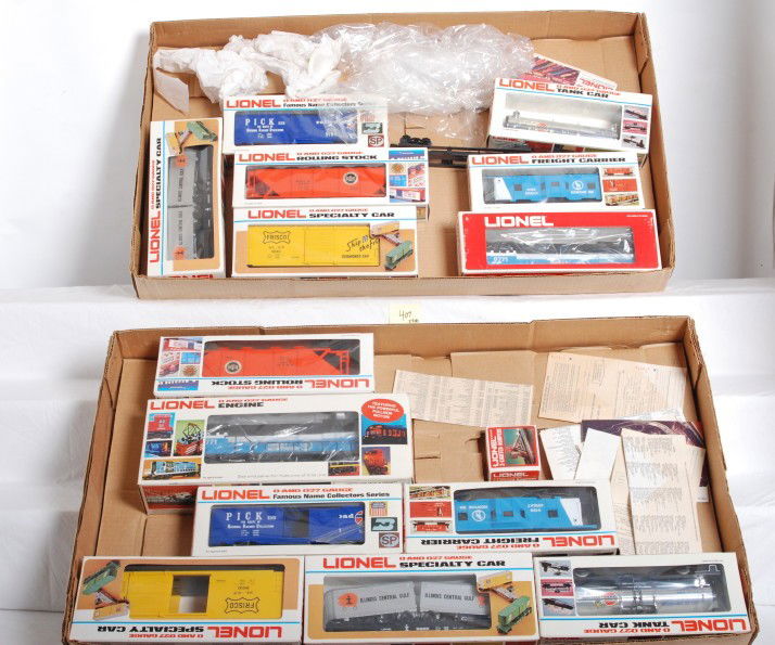 7 Lionel sets 1765, 1662, 1993, 11701, 1052, 1083: Lionel modern O Gauge sets in OBs. Most sets have some component missing such as locos, track, transformer, etc. Will try to note where major items are missing, two 1765 Rocky Mountain sets one missin