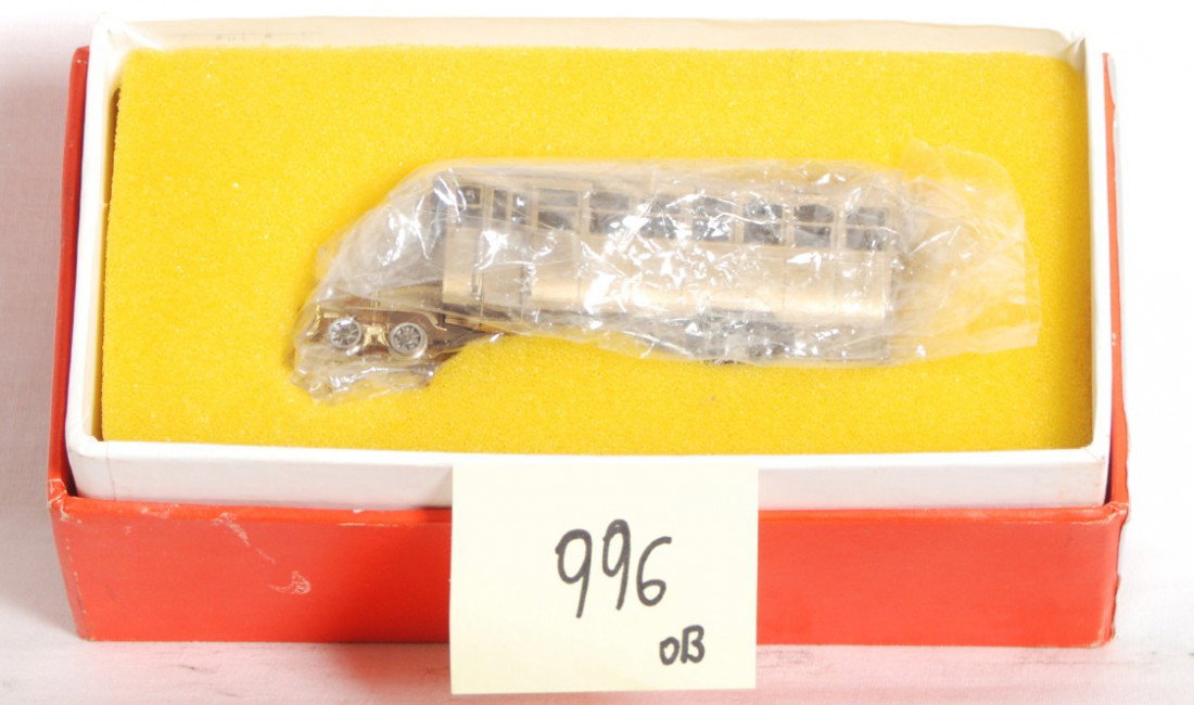 Precision HO brass Mack Railbus: Precision Scale Co. HO modern brass Mack Railbus in OB. Bus is C8-9 with very little run time and is undecorated.