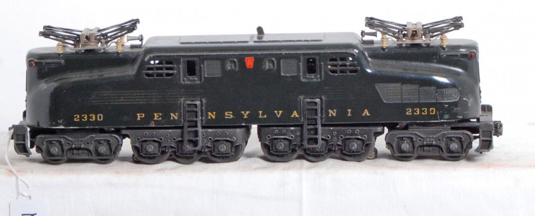 Lionel No. 2330 Pennsylvania GG-1 electric loco: Postwar Lionel O gauge No. 2330 Pennsylvania GG-1 electric locomotive, C6.