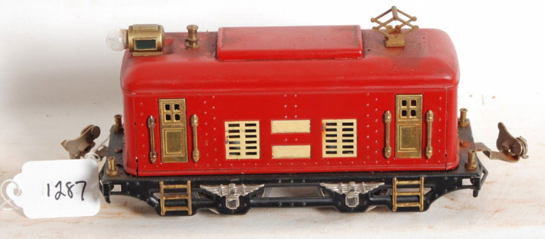 Lionel No. 248 boxcar electric locomotive: Prewar Lionel, restored O gauge No. 248 boxcab electric locomotive with a little surface rust here and there, rewheeled. Please view the photographs for the best description and as to the condition an