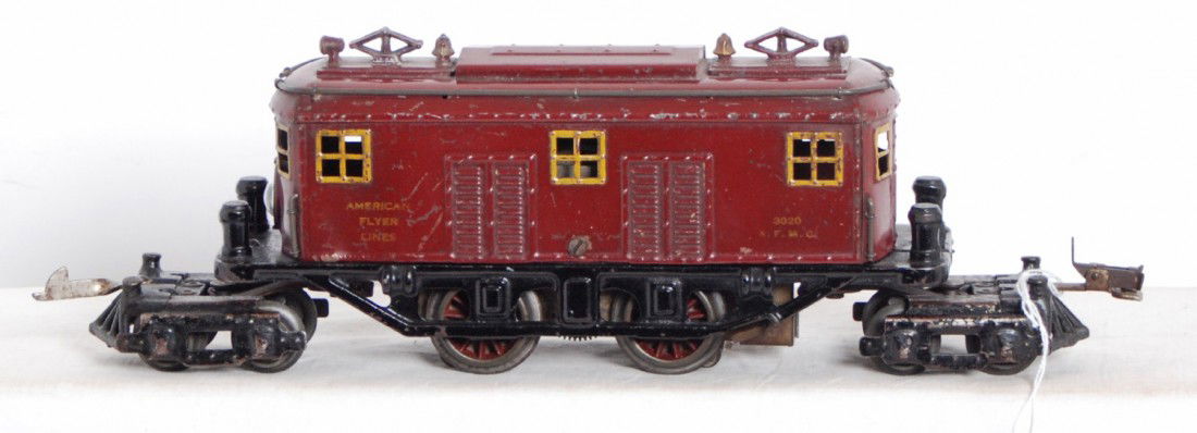 American Flyer narrow ga. 2020 electric loco: Prewar American Flyer narrow gauge articulated box cab electric locomotive, C6+.