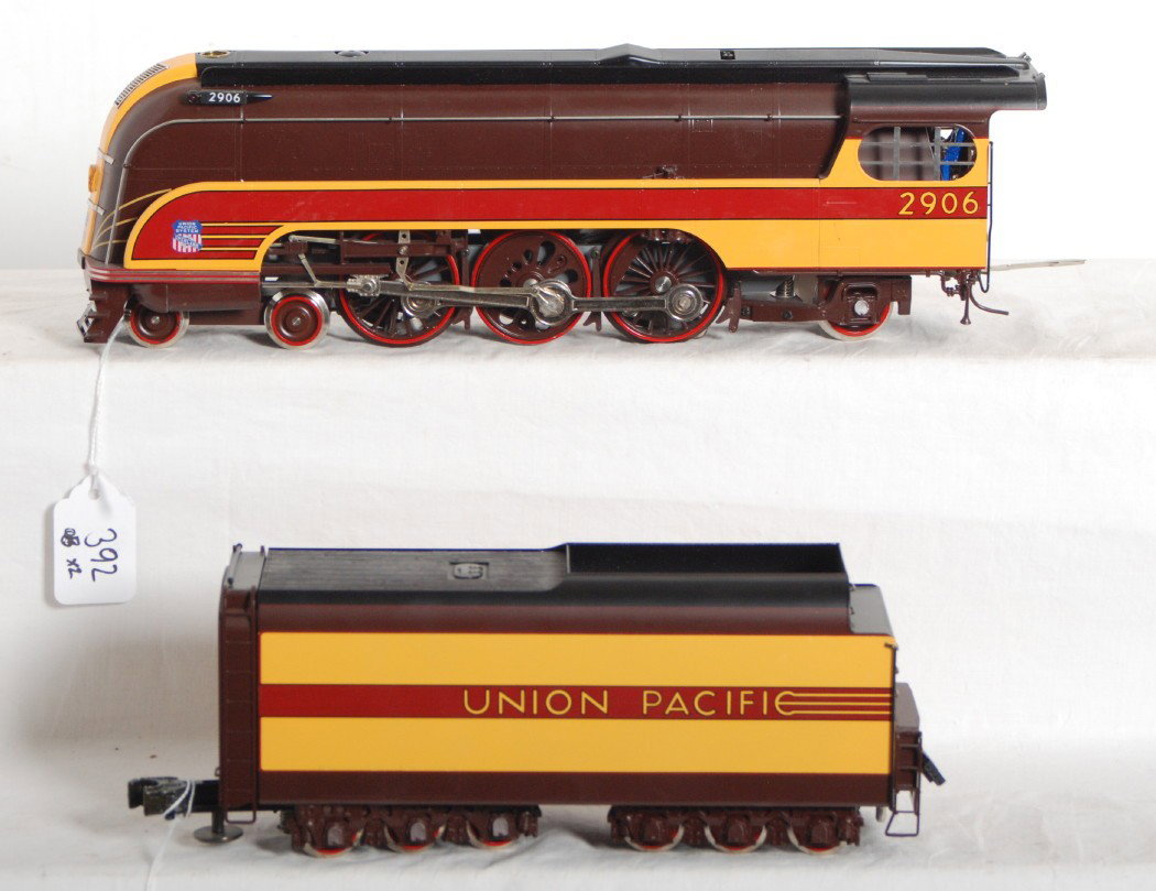 Weaver brass Union Pacific Forty Niner locomotive: Weaver modern O Gauge brass G1087-LP Union Pacific 'Forty-Niner' 4-6-2 and tender with sound. Loco is C7-8 with some run time and a few very small marks on the loco shell.