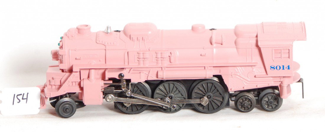 Lionel Girls Train modern 18014 locomotive only: Lionel modern O Gauge 18014 Girls Train 2-6-4 steam locomotive only. Loco is high C8 condition with very light roller marks. No tender or OB. THIS IS A MODERN VERSION, NOT THE 1957 POSTWAR VERSION!