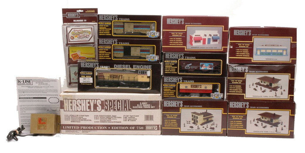 K-Line HersheyÕs Special Freight Set no. K-1612: K-line HersheyÕs Special freight set no. K-1612in individual OBs and set box complete with all paperwork, accessories and transformer. The set is a Limited Production with an edition of 750. The set 