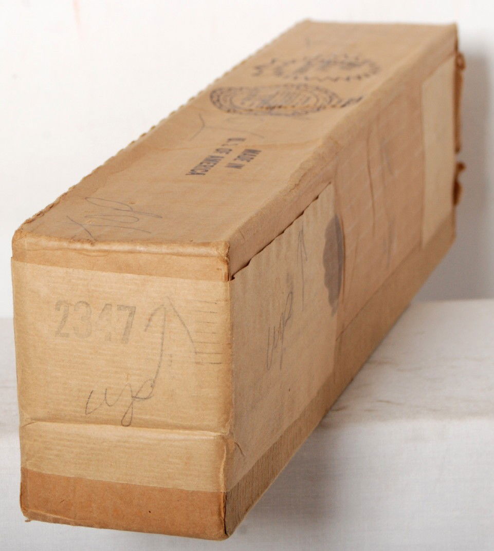 Tough Lionel 2347 Sears C&O GP original box only: This is one tough box to find by itself! Lionel postwar O gauge 2347 Chesapeake and Ohio Sears GP original box only. This is an original, not a fake!. Has a dark spot on one side, minor pencil writing