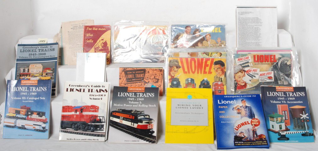 Lionel postwar instructions, catalogs, GreenbergÕ: Postwar Lionel O gauge instructions sheets, catalogs, instructions booklets, Liberty Magazine and two Railroad magazines, GreenbergÕs books about Lionel O gauge postwar trains. 1948 For the Man Who S