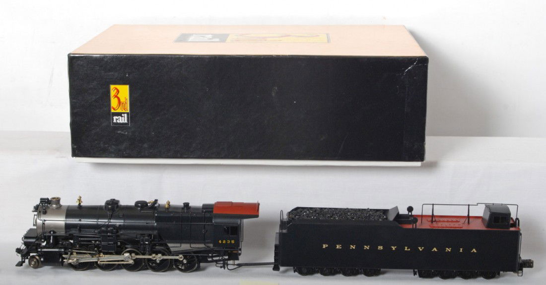 3rd Rail Pennsylvania I-1 2-10-0 3 rail brass: 3rd Rail three rail O gauge modern brass Pennsylvania I-1 2-10-0 steam locomotive in OB. Loco is C9-10 condition with no major signs of run time beyond a test run, however the loco is missing a journa