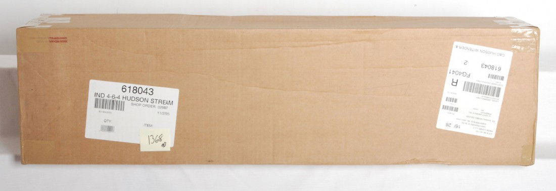 Lionel 18043 C&O Yellow Belly Hudson: Lionel modern O Gauge 18043 Yellow Belly Hudson in OB. Loco features smoke, TMCC, and Rail sounds. Loco is factory sealed in the master carton C10.