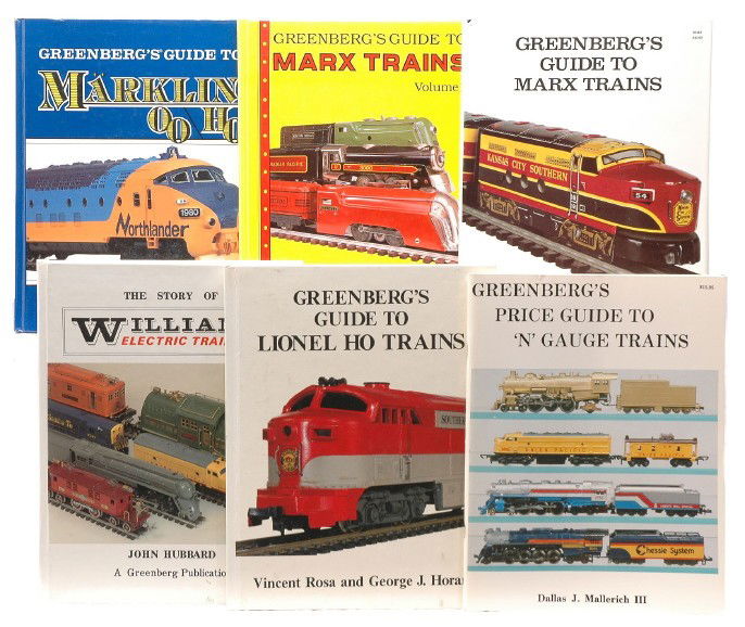 Selection of Greenbergs Reference Books: Selection of GreenbergÕs reference books including; GreenbergÕs Guide to Marklin OO\HO by Robert P. Monaghan, GreenbergÕs Guide to Marx Trains Volume I by Eric J. Matzke, GreenbergÕs Guide to Marx