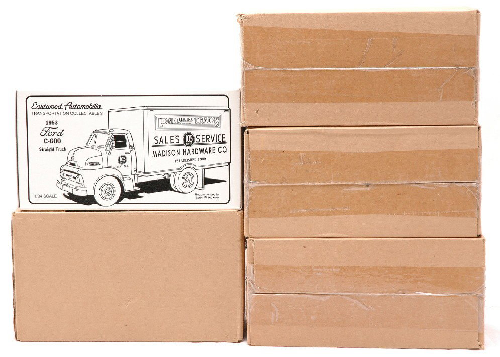 Eastwood Automobilia four 19-1396 Ford 1953: Eastwood Automobilia four 19-1396 1953 Ford C-600 straight trucks in OBs with outer shipping cartons. Trucks are factory new, C10.