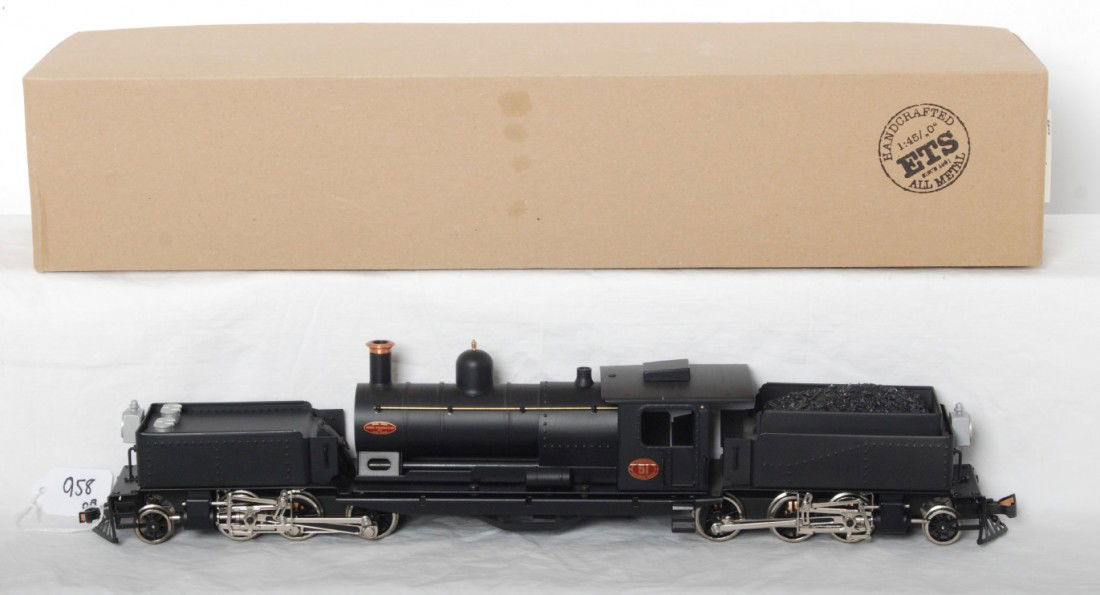 ETS brass Garret 2-6+6-2 steam locomotive: O scale two rail brass ETS Praha 2-6+6-2 Garret steam locomotive in OB. Loco is C8-9, however boiler front is loose.