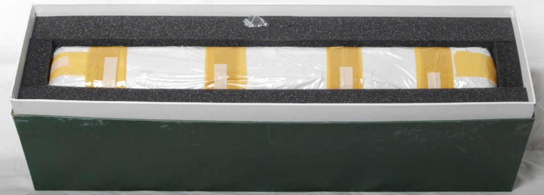 Fine Art Models Pennsylvania Postal / Baggage car: Fine Art Models modern G scale / one gauge Pennsylvania Broadway Limited fleet of modernism Postal / Baggage car. Car is production number 14 of 75. Unit is factory wrapped C10.