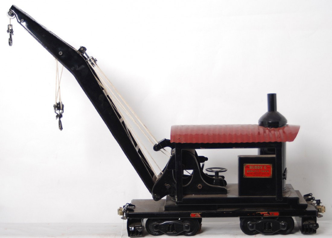 T-Reproductions Buddy L No. 1020 locomotive wreck: T-Reproductions Buddy L Outdoor Railroad No. 1020 wrecking crane, C8-9.