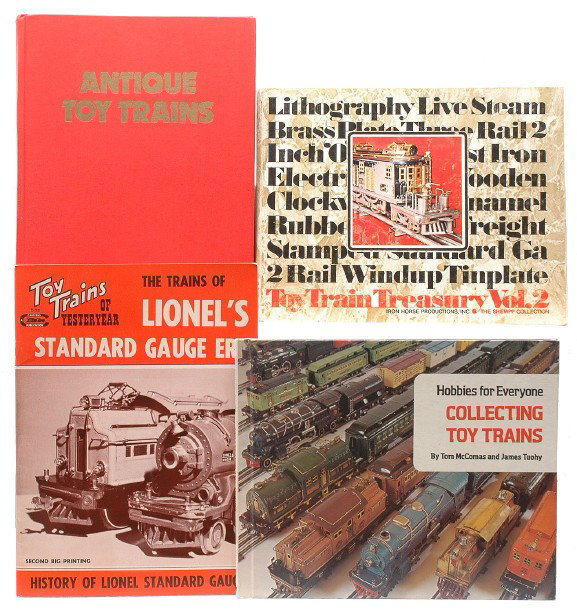 Selection of Train Books Toy Trains Lionel: Selection of train books including; Hobbies for Everyone Collecting Toy Trains by Tom McComas and James Tuohy, Toy Train Treasure (The Shempp Collection) Vol. 2 by Iron Horse Productions, Inc., Antiqu