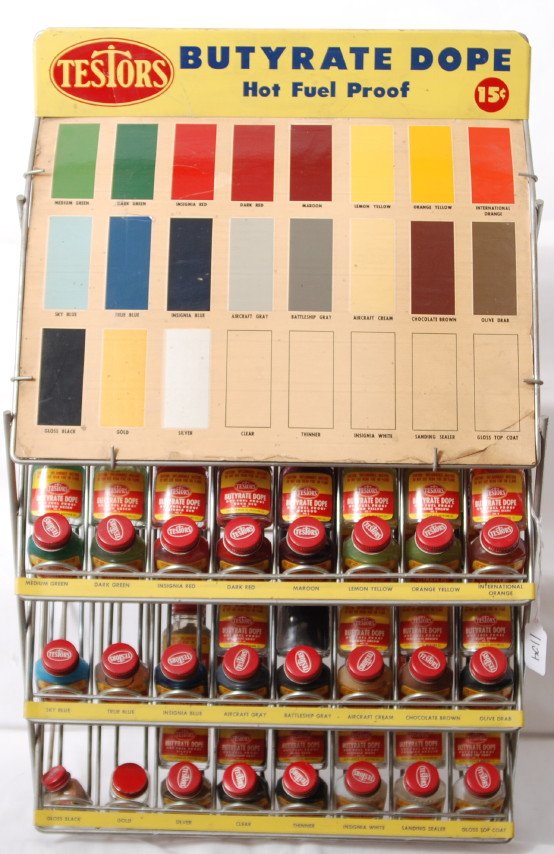 1104 Testors vintage Butyrate paint dealer display