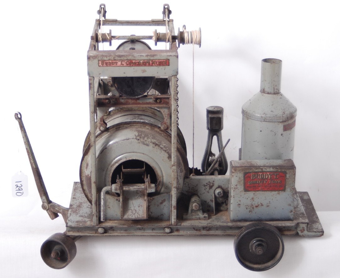 Buddy L 280 concrete mixer in original paint: Buddy L No. 280 concrete mixer in original paint, C6.