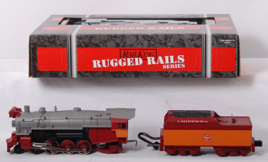 Railking Milwaukee Road bantam pacific with Proto 2: MTH Railking modern O gauge 30-1248-1 Milwaukee Road 4-6-2 bantam pacific in OB. Loco features Protosound 2.0, DCS control, Protosmoke, Protocoupler, and more. Loco is C8 with run time.