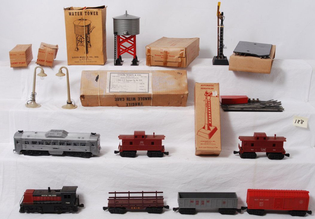 188 Marx trains and accessories in original boxes