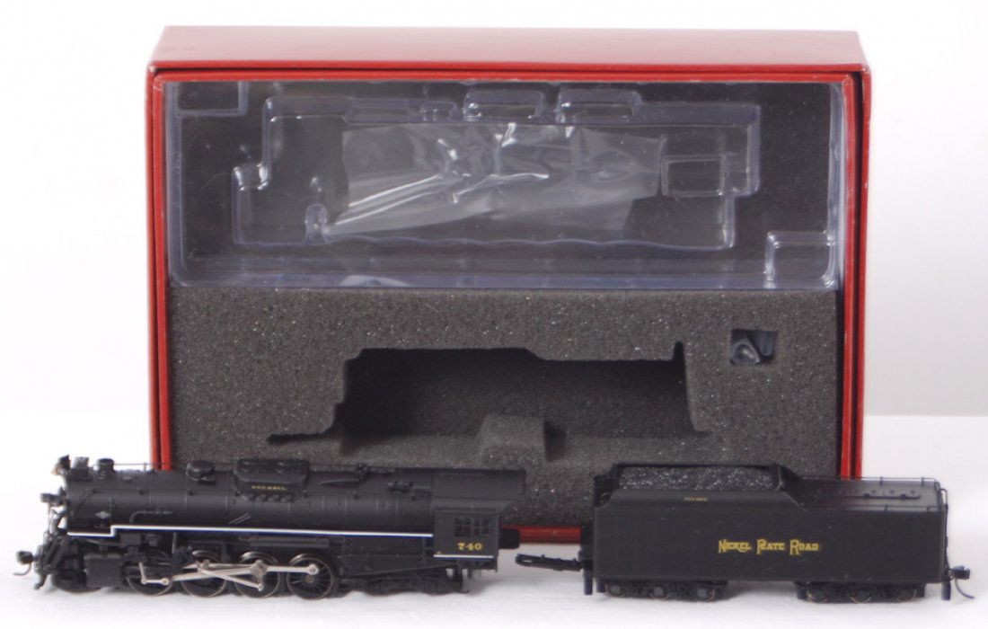 Life Like Nickel Plate Berkshire: Life Like modern N scale 7879 Nickel Plate Berkshire steam locomotive in OB. Loco is C8-9 with light run time.