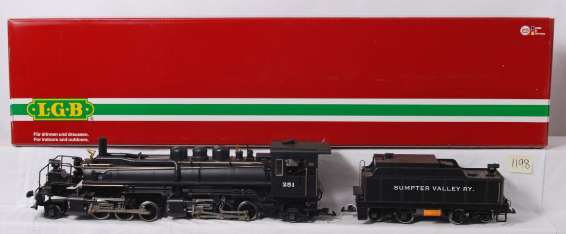 LGB 20892 Sumpter Valley RY. steam loco in OB: Modern era LGB G scale 20892 Sumpter Valley Ry. steam locomotive 251, C8. Box shows little wear.