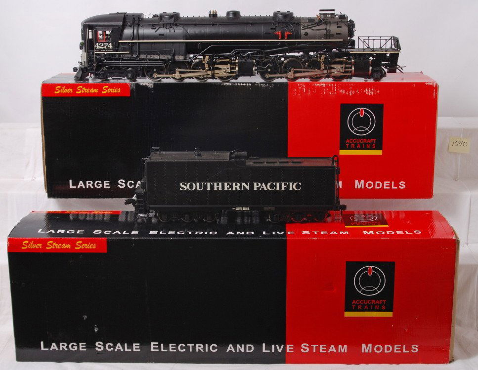 AMS Accucraft Trains AS98-011 SP 4-8-8-2 w/sound: Modern era Accucraft AMS American Mainline Series AS98-011 Southern Pacific cab forward 4-8-8-2 1:32 scale No. 4274 with sound in original boxes, looks C8-9, graded C8 due to having been run. Boxes sh