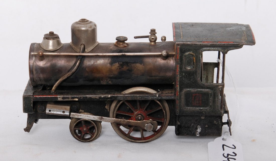 Carette gauge 2 live steam locomotive: Carette live steam gauge 2 steam locomotive. Loco is missing smoke stack, hand rail, and a piston sleeve. Loco is C5-6. See photos for best description.