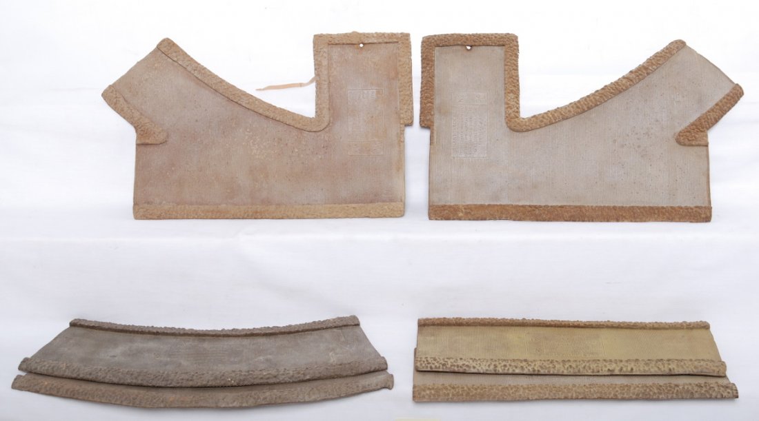 Six sections of Lionel S.G. Silent Track Bed 30, 3: Prewar Lionel standard gauge Silent Track Bed, No. 30 curved, 31 straight, 34 LH and 34 RH. Bed looks C6-7.