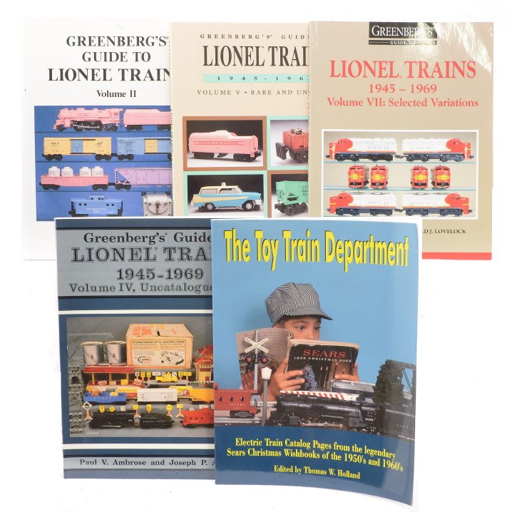 Lionel GreenbergÕs Guide to Lionel Trains Books: Lionel reference books including; GreenbergÕs Guide to Lionel Trains Volume II: 1945-1969 by Bruce C. Greenberg, Ph.D., GreenbergÕs Guide to Lionel Trains 1945-1969 Volume V: Rare and Unusual by Pau