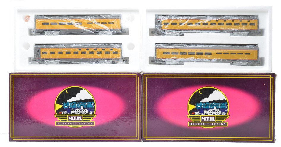 MTH UP MT-6119 60 MT-6606 70 Pass Cars OBs: MTH Union Pacific MT-6119 60Õ painted aluminum sleeper/diner set and a MT-6606 70Õ painted aluminum sleeper diner set in OB. The cars have light run time, C8.
