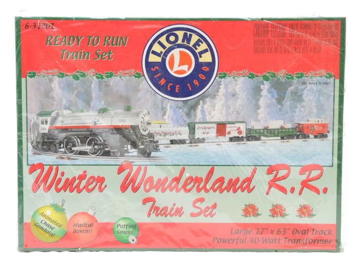 Lionel 31901 Winter Wonderland R.R. Set MIB: Lionel 31901 Winter Wonderland R.R. ready to run freight train set factory sealed in OB, C10.