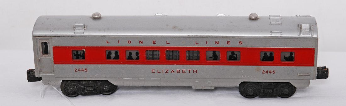 Lionel 2445 Elizabeth Pullman passenger coach: Postwar Lionel O gauge 2445 Elizabeth Pullman passenger coach, C6.