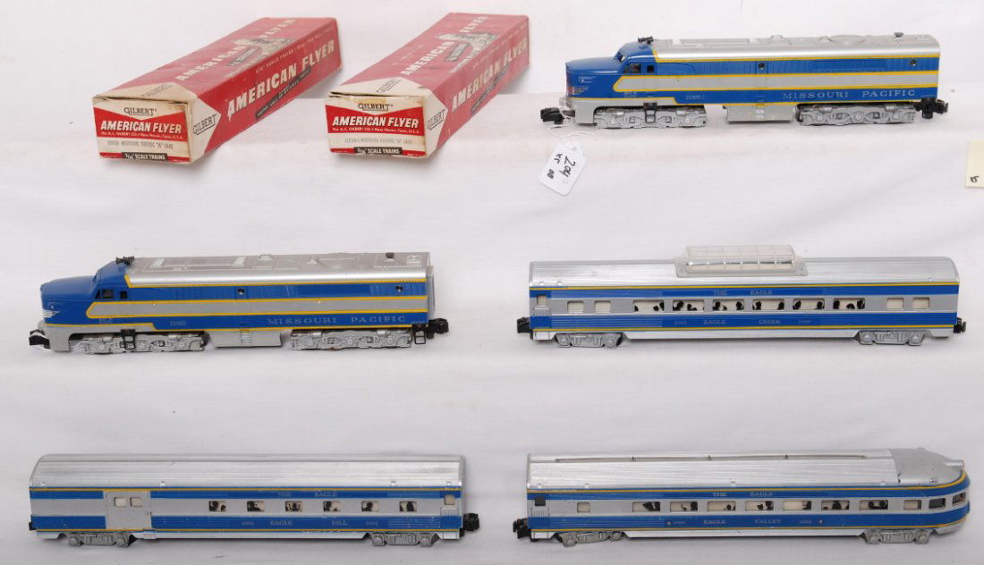 204 american flyer 20475 missouri pacific passenger se american flyer missouri pacific passenger set
