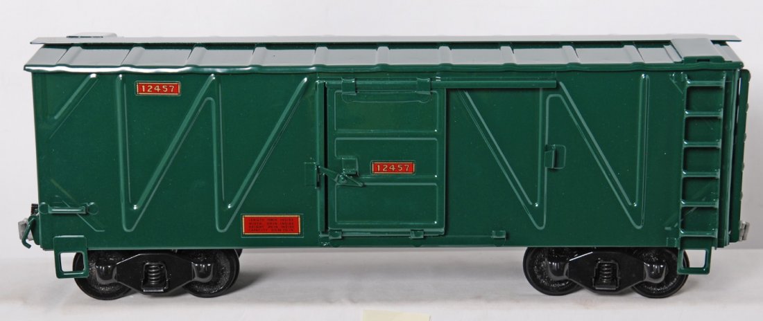 Reproduction Buddy L boxcar: Buddy L outdoor railroad pressed steel reproduction boxcar. See photos for best description. C8.