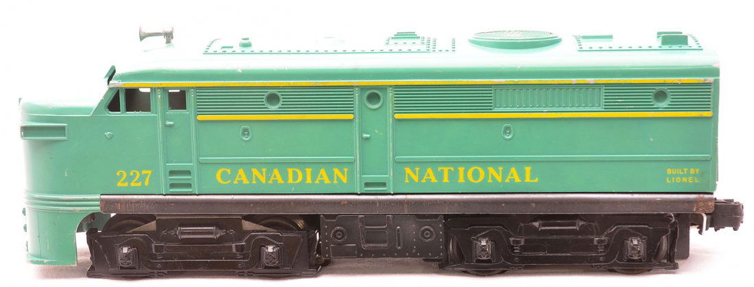 Lionel 227 Canadian National Alco A Diesel: Lionel postwar 227 Canadian National Alco A diesel unit, C7.