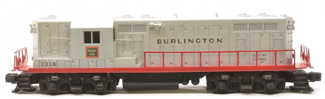 Lionel Postwar 2328 Burlington GP7 Diesel: Lionel postwar 2328 Burlington GP7 diesel, C6-7.