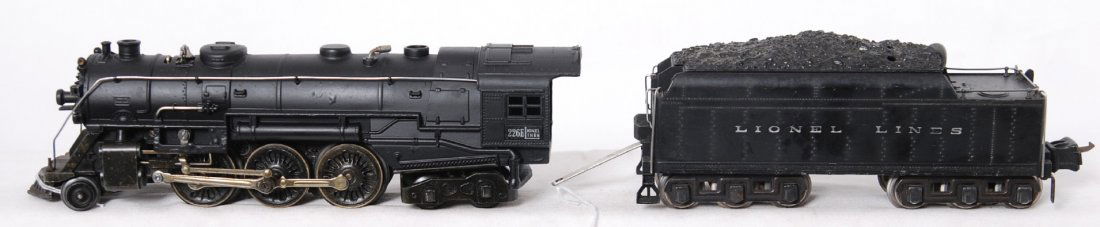 Lionel 226E steam loco and 2226W whistle tender: Prewar Lionel O gauge 226E steam locomotive (repainted shell) with 2226W whistle tender, C6-7 trains just need a little more work to be pretty nice/finished.
