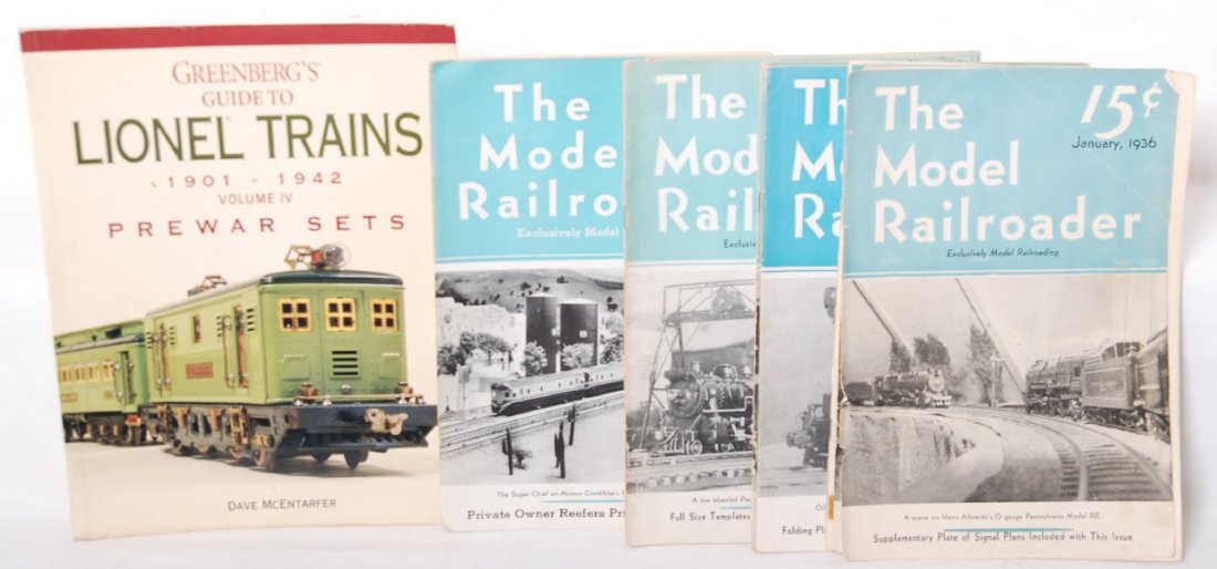 Lionel Trains 1901-1942 sets, The Model Railroader 1936: GreenbergÕs Guide to Lionel Trains 1901-1942 Vol. IV prewar sets, very light/light wear. 1936 full year of The Model Railroader magazine, January through December, 1963. Some have some wear and tear 