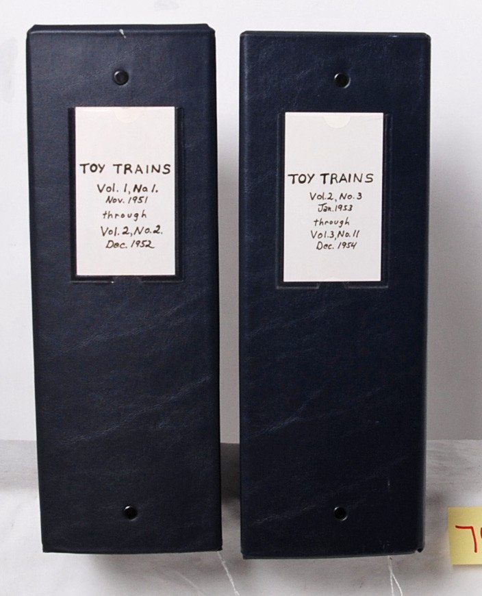 Toy Trains Nov. 1951-Dec. 1954 plus Jan. Feb. 1957: Postwar Toy Trains Nov. 1951 through the Christmas issue 1954, Jan. and Feb. 1957. Extra March 1954 Toy Train. May 1954 Model Railroader, May 1954 Railroad Model Craftsman. All but three magazines are