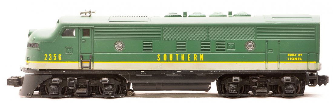 Lionel 2356 Southern Railway F3 Power A Unit: Lionel postwar 2356 Southern Railway F3 power A diesel unit that has been restored to look like new.