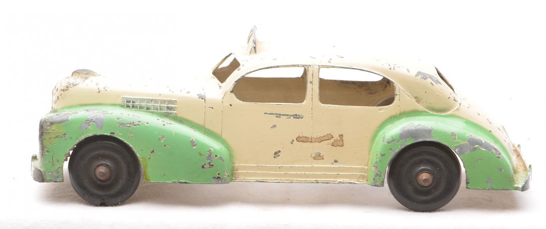 Hubley Kiddie Toy Die Cast no. 459 Taxi: Hubley Kiddie Toy die cast no. 459 cream and green Taxi, C5.