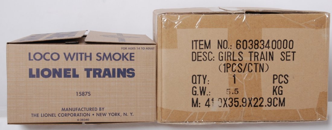 Lionel 38340 1587S Girls Train set: Lionel modern O gauge 38340 1587S Conventional Classic Girls train set in OB. The set was opened only for inspection. Set contents are C10.
